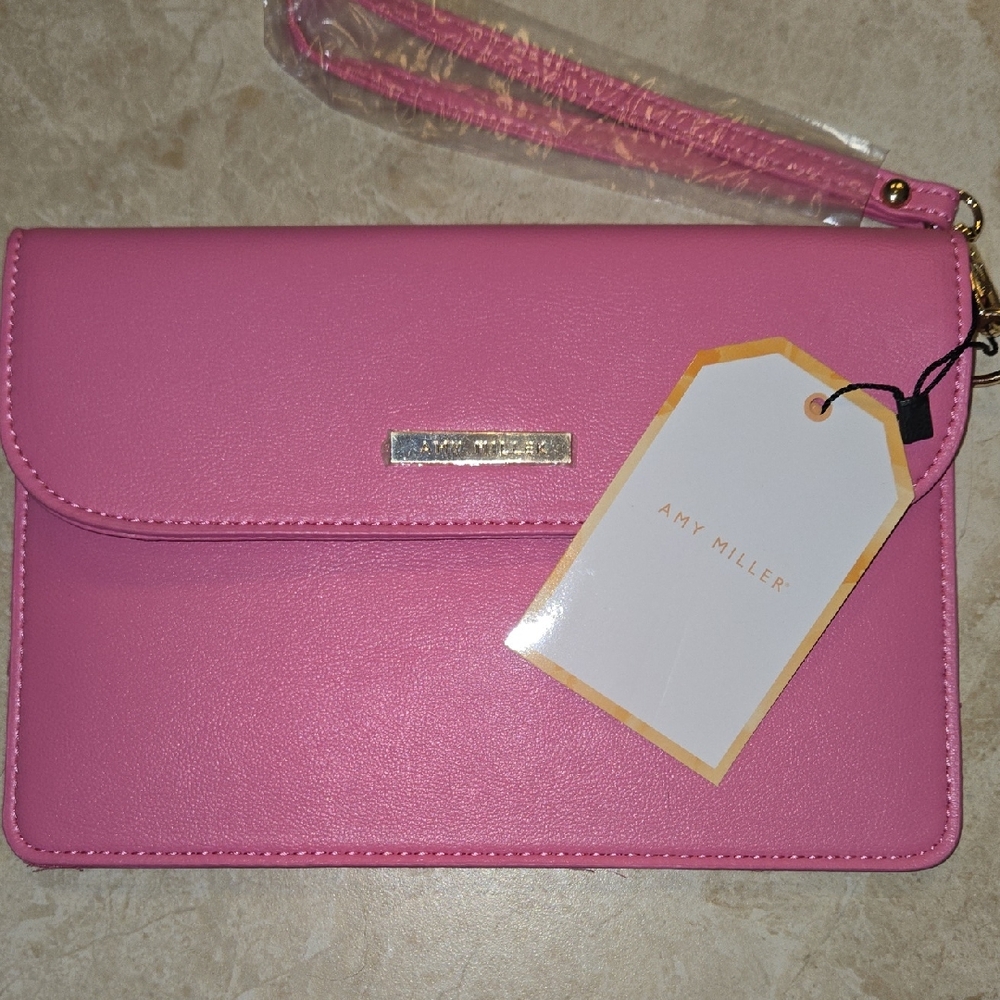 Amy Miller NWT Pink Wristlet Clutch